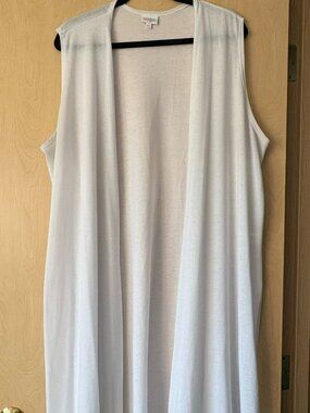 LuLaRoe Joy XL Solid White Vest NWOT
